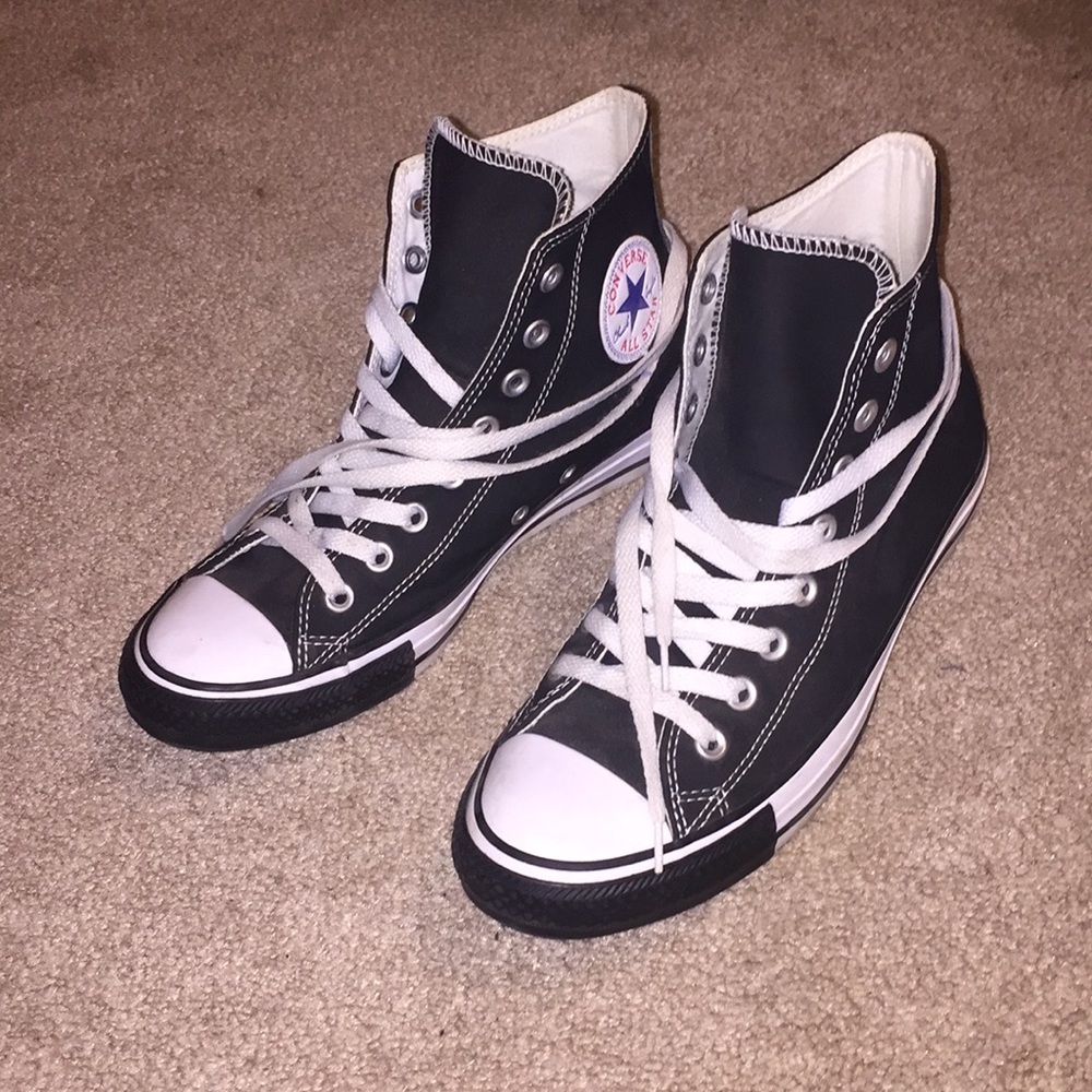 Black/White High Top Converses